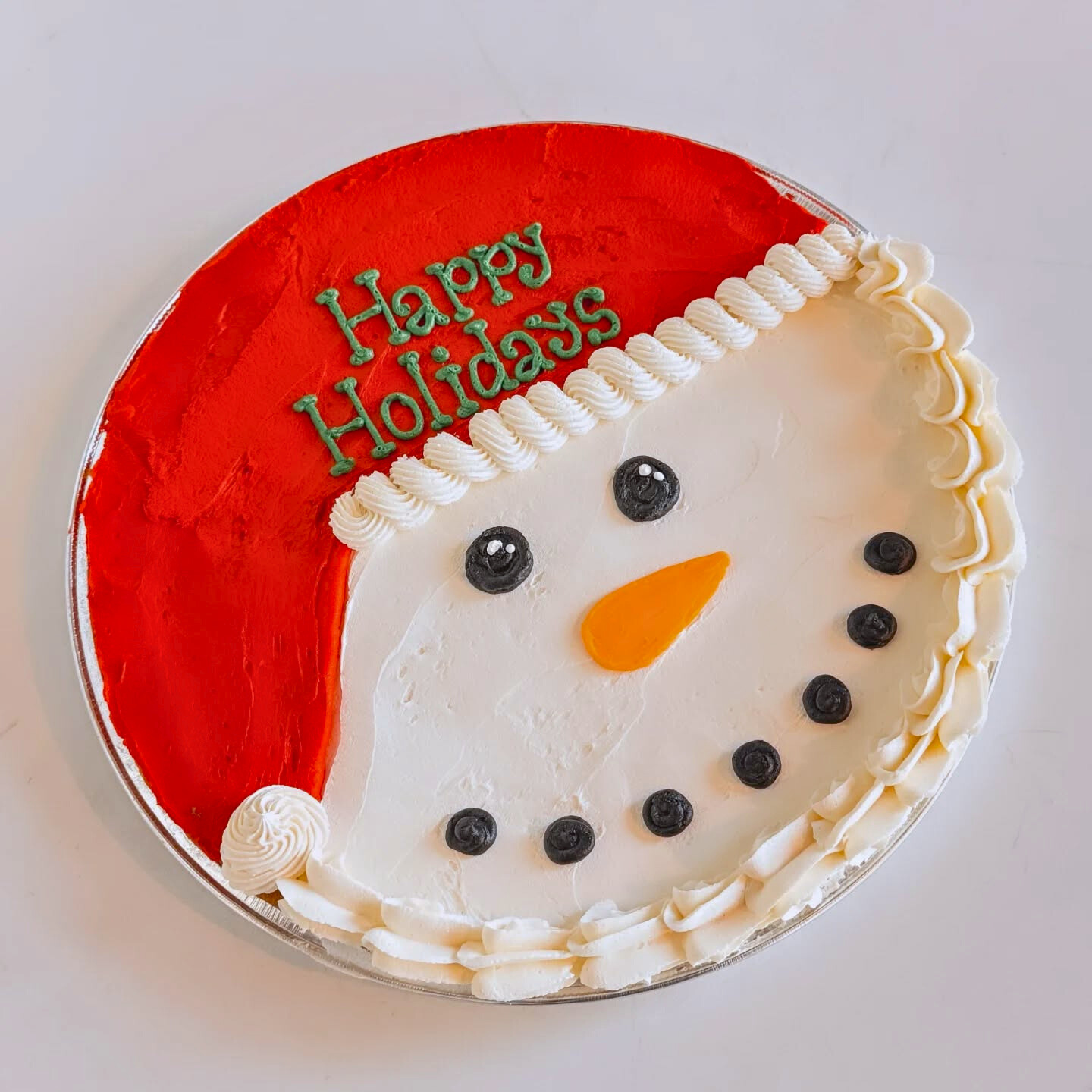 Happy Holidays Snowman Cookie Cake