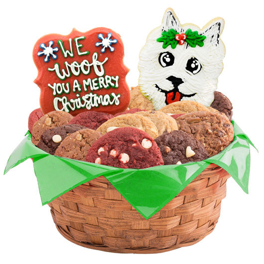 Christmas Puppies Basket