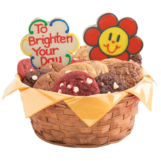 Smiling Face Daisies Basket