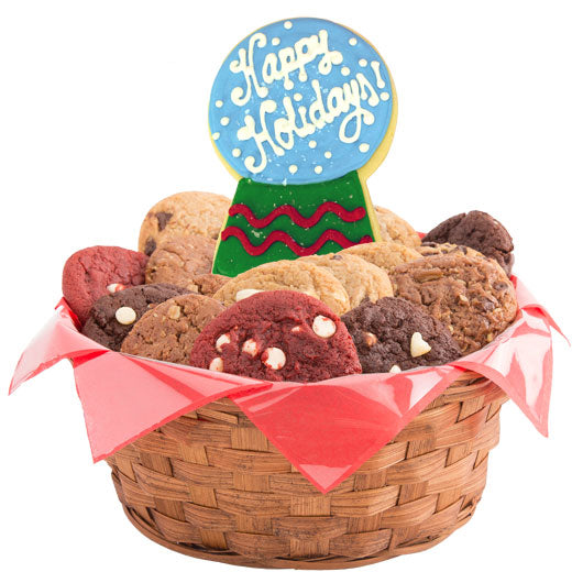 Christmas Snow Globes Basket